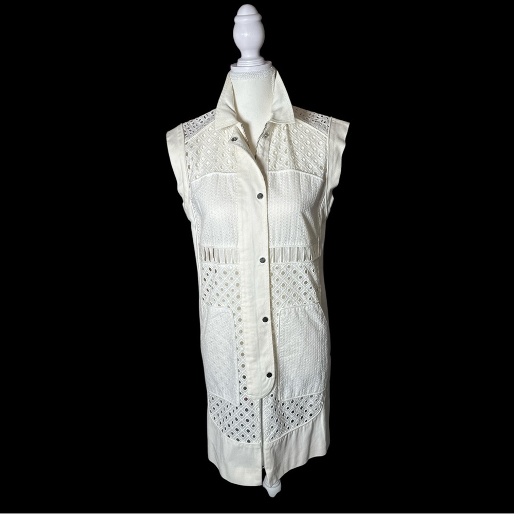 Rebecca Taylor Sleeveless Midi Shirt Dress